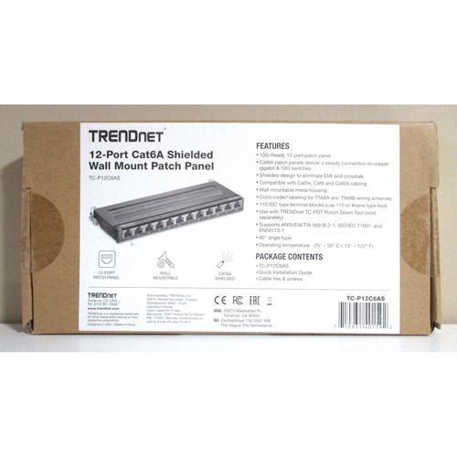 Trendnet port cat6a - 12-port,